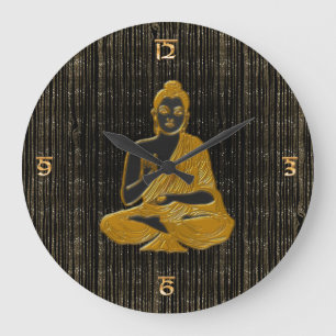Reloj Redondo Grande oro Buda