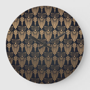 Reloj Redondo Grande Oro negro Art Deco: Retro.