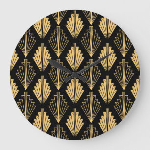 Reloj Redondo Grande Oro negro Art Deco: sin inconvenientes