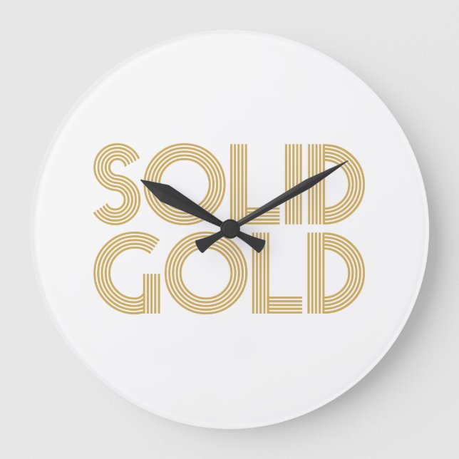 RELOJ REDONDO GRANDE ORO SÓLIDO (Anverso)