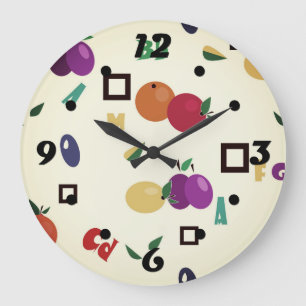 Reloj Redondo Grande Orquídea