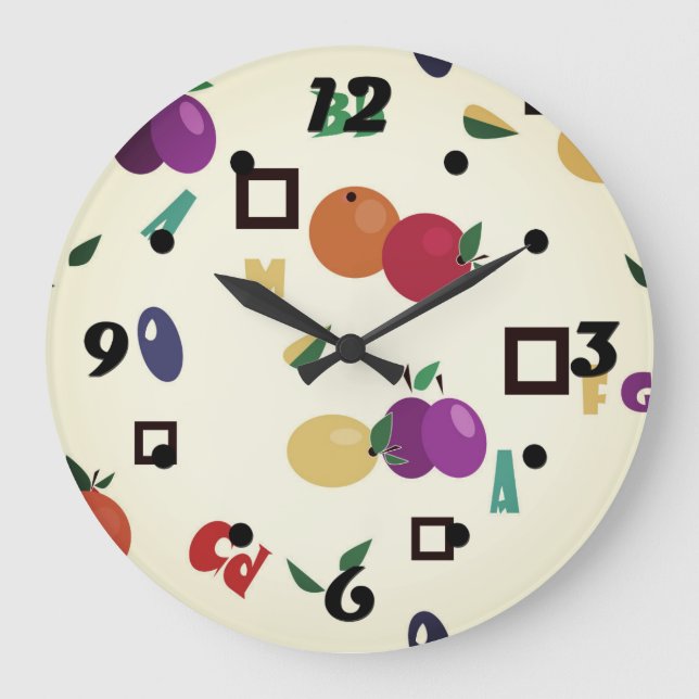 Reloj Redondo Grande Orquídea (Anverso)