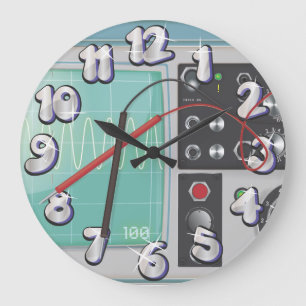 Reloj Redondo Grande Osciloscopio