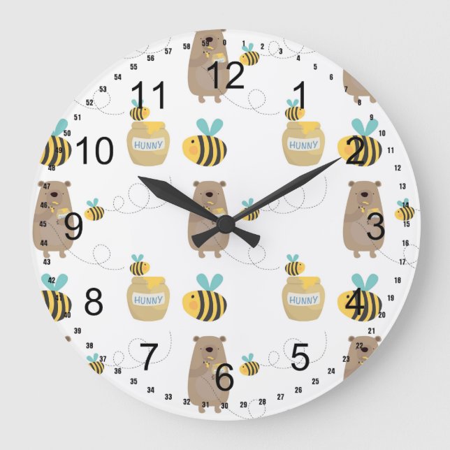 Reloj Redondo Grande Ositos (Anverso)