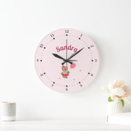 Reloj Redondo Grande Oso bebé