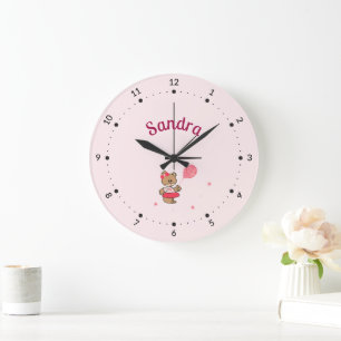 Reloj Redondo Grande Oso bebé