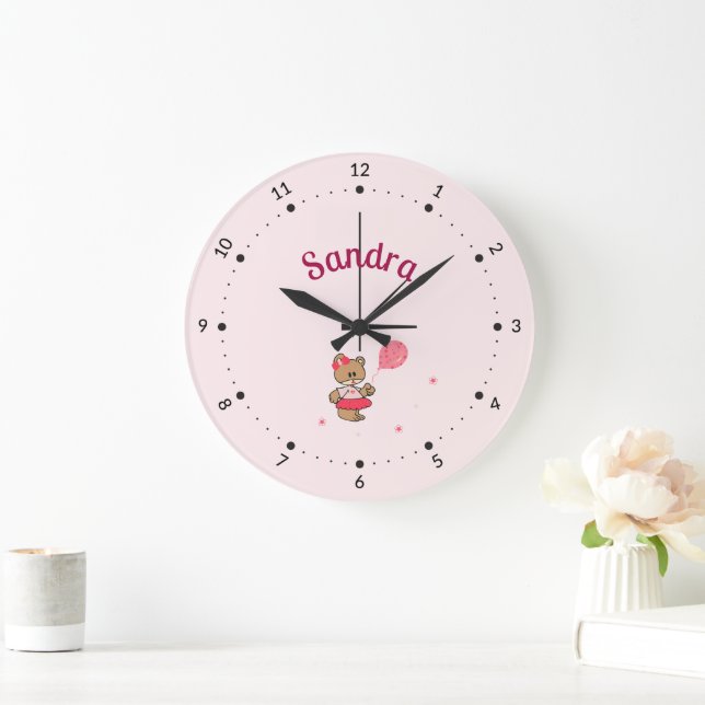 Reloj Redondo Grande Oso bebé (Hogar)