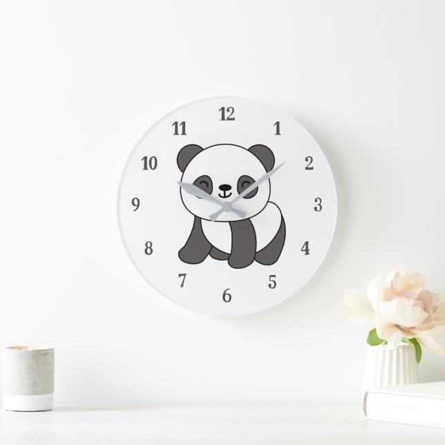 Reloj Redondo Grande Oso de panda animal (Hogar)