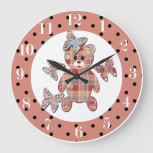 Reloj Redondo Grande Oso de Teddy