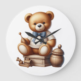 Reloj Redondo Grande Oso de Teddy