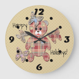 Reloj Redondo Grande Oso de Teddy