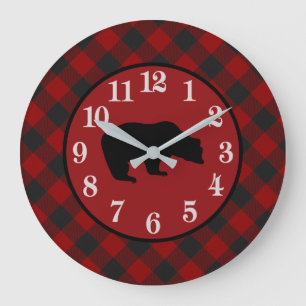 Reloj Redondo Grande oso negro