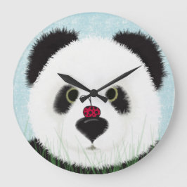 Reloj Redondo Grande Oso Panda Adorable