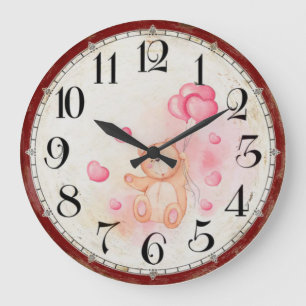 Reloj Redondo Grande Oso y oidos Vintage