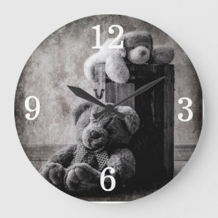 Reloj Redondo Grande Osos de peluche