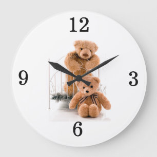 Reloj Redondo Grande Osos de peluche