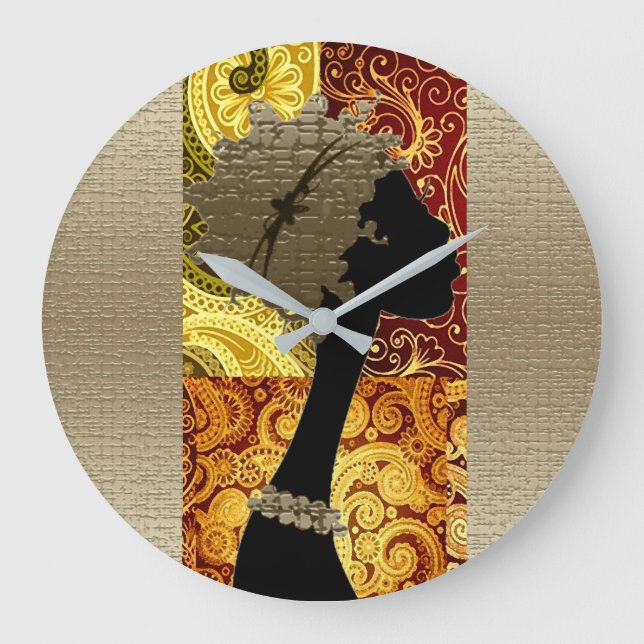 Reloj Redondo Grande Otoño africano (Anverso)