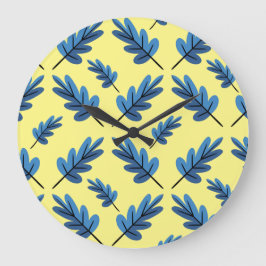 Reloj Redondo Grande Otoño Azul