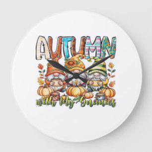 Reloj Redondo Grande Otoño Con Mis Gnomos Camiseta Clásica.png