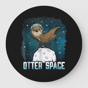 Reloj Redondo Grande Otter Space Animales divertidos de Otter Space