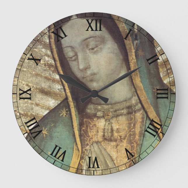 Reloj Redondo Grande Our Lady Of Guadalupe (Anverso)