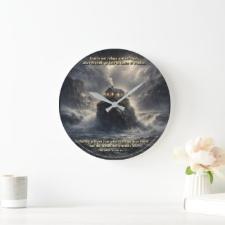 Reloj Redondo Grande Our refuge & strength