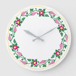 Reloj Redondo Grande Ovalado floral