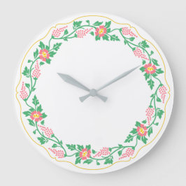 Reloj Redondo Grande Ovalado floral