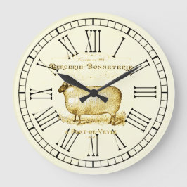 Reloj Redondo Grande Oveja publicitaria francesa vintage