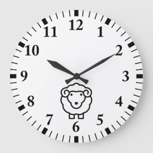 Reloj Redondo Grande Ovejas