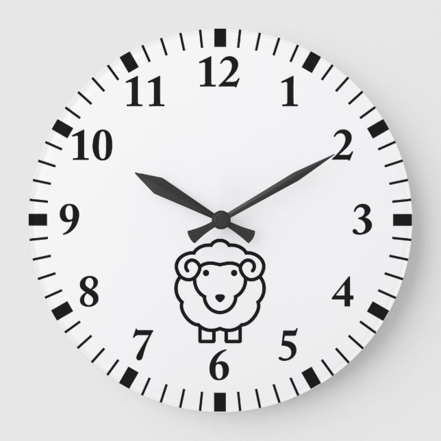 Reloj Redondo Grande Ovejas (Anverso)