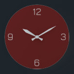Reloj Redondo Grande Oxblood Red 4A0000 Color con opción Añadir tu nomb<br><div class="desc">Agregue un nombre, iniciales o algún texto, o mantenga el color solo. Coordenadas de color con otros elementos del almacén basadas en el nombre y el código HEX (triplete hexadecimal de seis dígitos) mostrado. Utilice este código para mezclar, hacer coincidir y personalizar de cualquier otro elemento para ir con esto,...</div>
