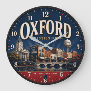 Reloj Redondo Grande Oxford Mississippi 