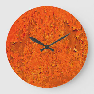 Reloj Redondo Grande Óxido de cosecha: antigua superficie texturada