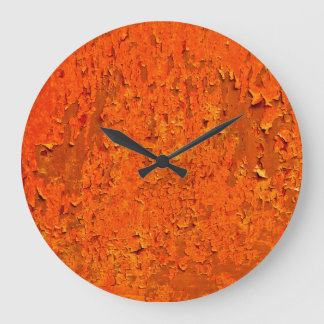 Reloj Redondo Grande Óxido de cosecha: antigua superficie texturada