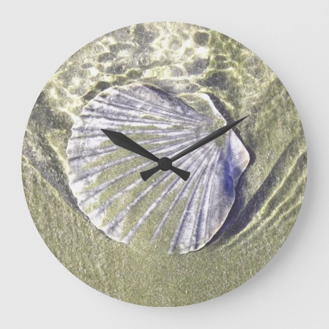 Reloj Redondo Grande Oyster Shell Wall Clock (Anverso)