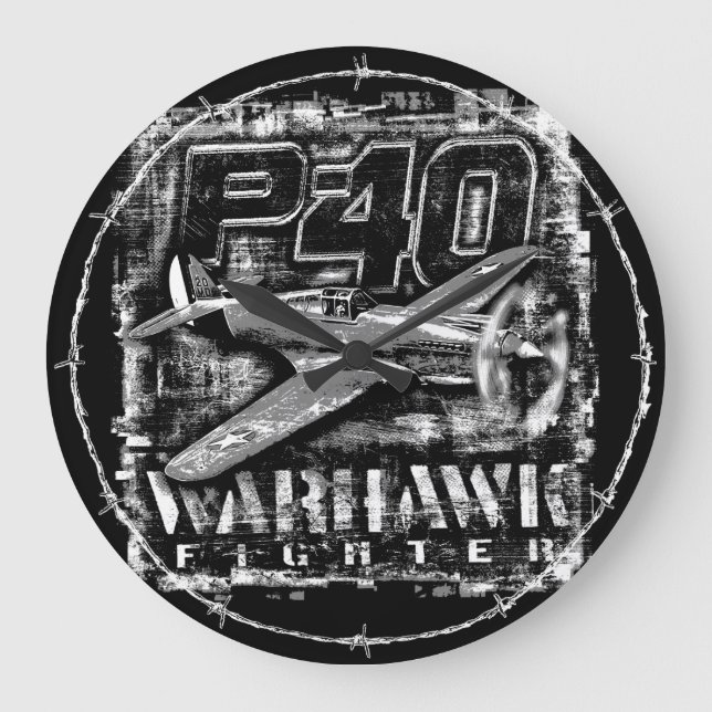 Reloj Redondo Grande P-40 Warhawk (Anverso)
