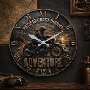 Reloj Redondo Grande Pacific Coast Highway Motorcycle