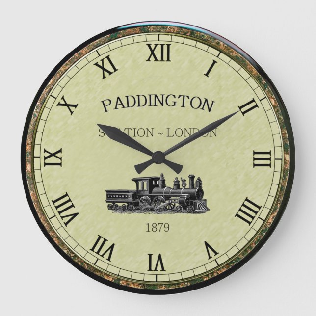 Reloj Redondo Grande Paddington ~ Motor de vapor ~ Londres Inglaterra ~ (Anverso)