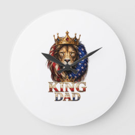 Reloj Redondo Grande Padre bandera americana León 
