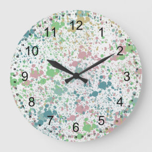 Reloj Redondo Grande Paint Splatt Mix