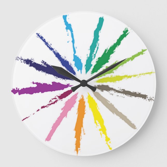 Reloj Redondo Grande Paint Strokes Wall Clock (Anverso)