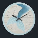 Reloj Redondo Grande Painted Mermaid Collection<br><div class="desc">A mermaid's prime feature, their tail! A cool piece of pop art starring this fantasy mythical feature on a simple background. A rich blue mermaid tail, designed by June Erica Vess. Something to bring the magic of the ocean to life in your home with this visually stunning work. June Erica...</div>