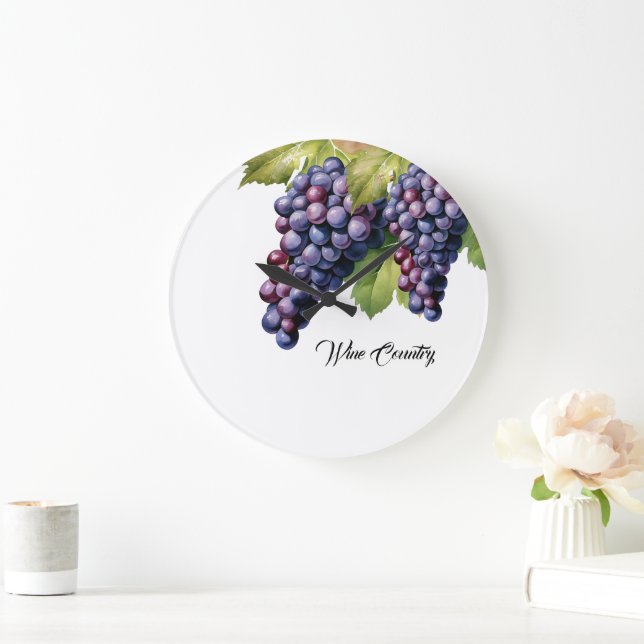 Reloj Redondo Grande País del vino (Hogar)