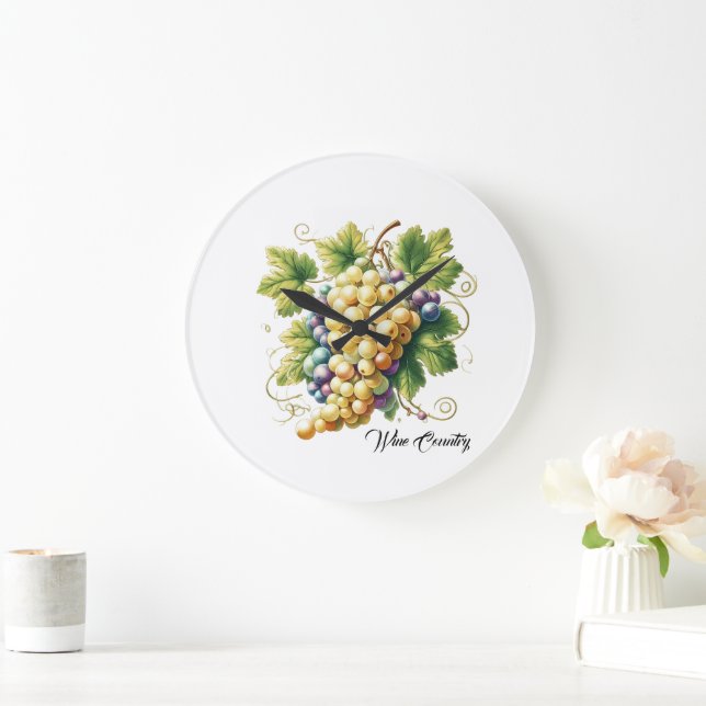 Reloj Redondo Grande País del vino (Hogar)