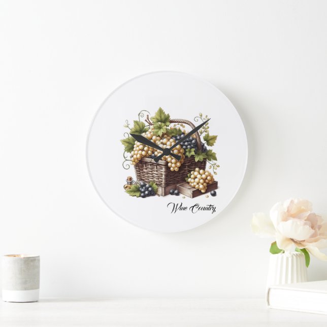 Reloj Redondo Grande País del vino (Hogar)