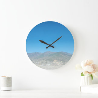 Reloj Redondo Grande Paisaje de cielo despejado sobre montaña