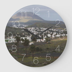 Reloj Redondo Grande Paisaje de Lanzarote