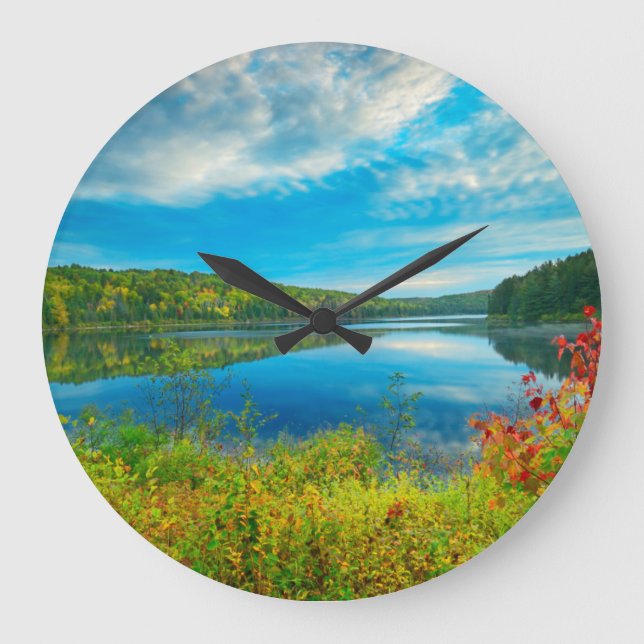 Reloj Redondo Grande Paisaje del lago Costello (Anverso)