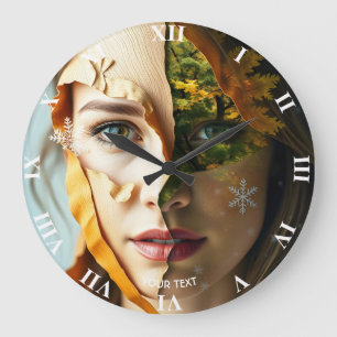 Reloj Redondo Grande Paisaje Fantasy Cute Chica